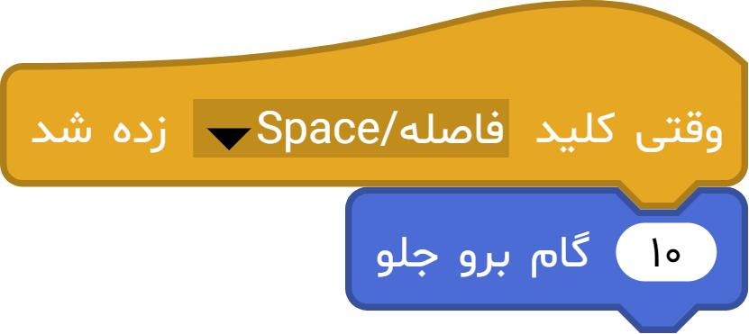 مثال بلوک «... گام برو جلو» در آیکد