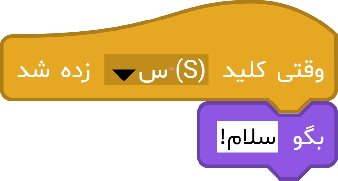 مثال بلوک «بگو ...»