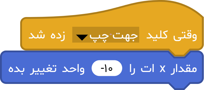 آموزش بلوک «مقدار xات را ... واحد تغییر بده» در آیکد
